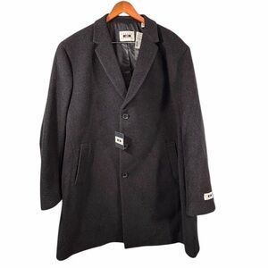 Joseph Abboud Men’s size 52 or xl Wool Cashmere Charcoal Overcoat coat jacket